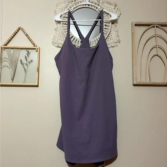 HALARA Tulip Purple Cross Back Athletic Dress - Picture 2 of 4